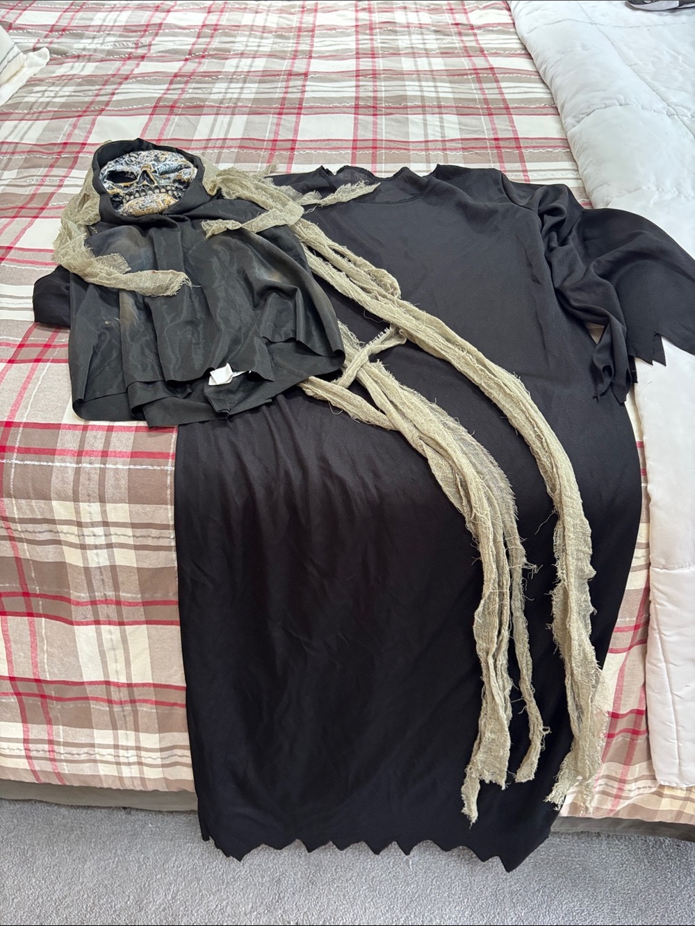 Source Unknown Kids Halloween Grim Reaper Costume - Black and Beige